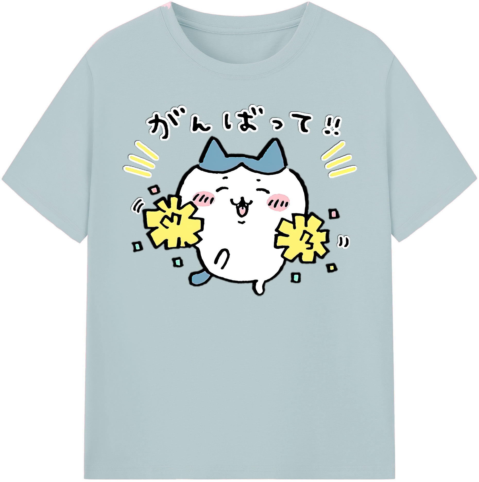 （画像用） ちいかわ ハチワレ Chii-kawa hachiware 綿100％半袖Tシャツ（フロントプリント）
